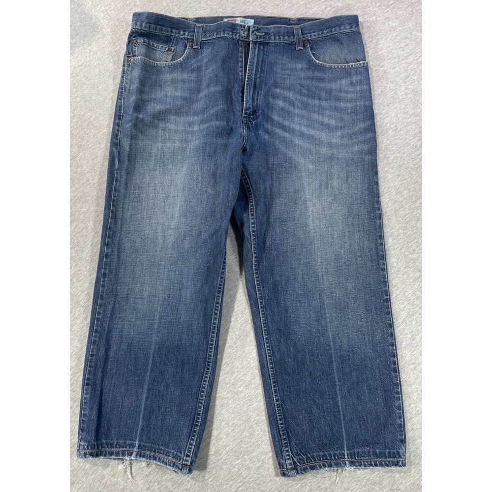 Levi's 569 Loose Straight Fit Jeans Mens 40x30 (Fits 42x27.5) Blue Denim Cotton
